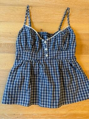 Brandy Melville Pacsun John Galt Plaid Tiffany Tank Top, like new